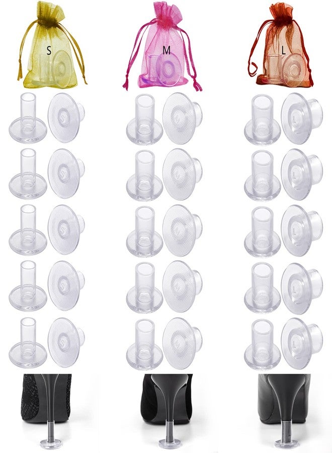 KFPPLXQ Heel Stoppers for Grass, 15 Pairs 3 Sizes Heel Protectors for Grass, Sturdy High Heel Protectors for Wedding on Grass Heel Covers for High Heel Shoes (S/M/L - Image 1